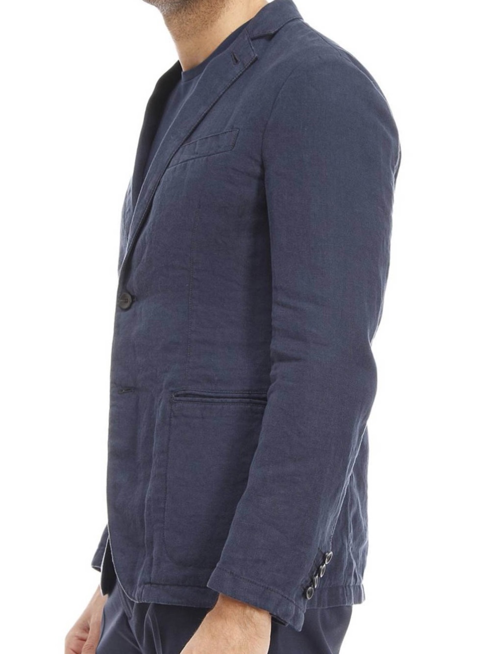 Armani collezioni Men's Navy Linen Blazer 38R - Picture 2 of 13
